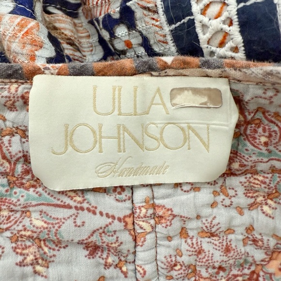 Ulla Johnson Quilted Marta Coat Bohemian Statement Outerwear Brown/ Cream Sz M - Picture 14 of 16